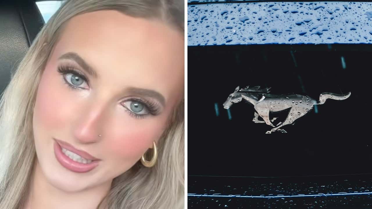 Tampa woman parks her Mustang near gas station. Then she decides to stay in the car indefinitely