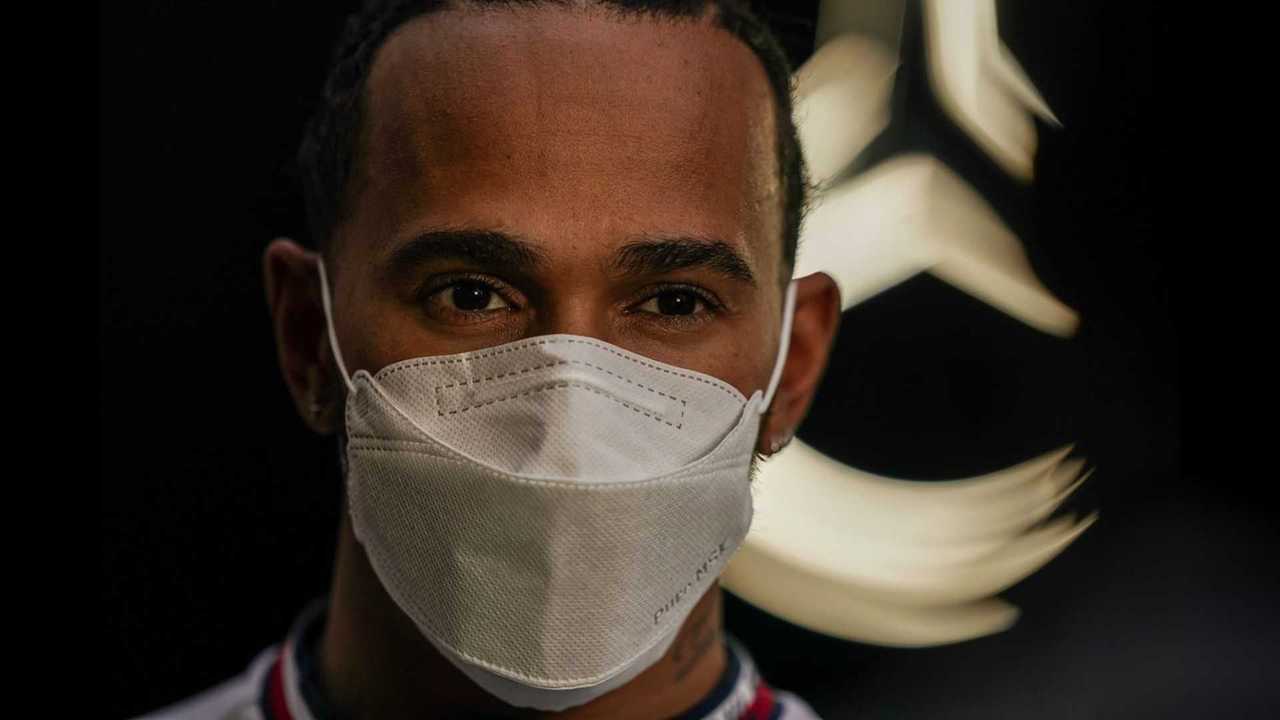 Lewis Hamilton at Barcelona February testing 2022