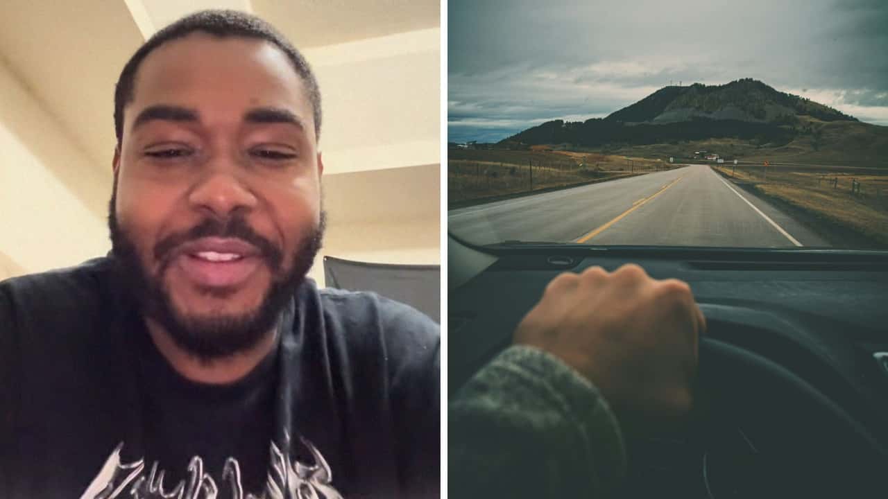 Man Gets On The Highway
