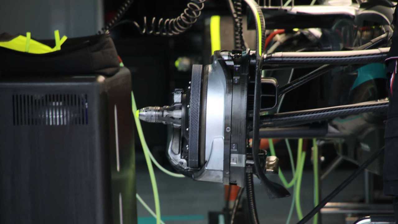 Mercedes W13 front brake detail