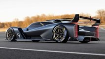 Cadillac Project GTP Hypercar LMDh Race Car Side From Rear