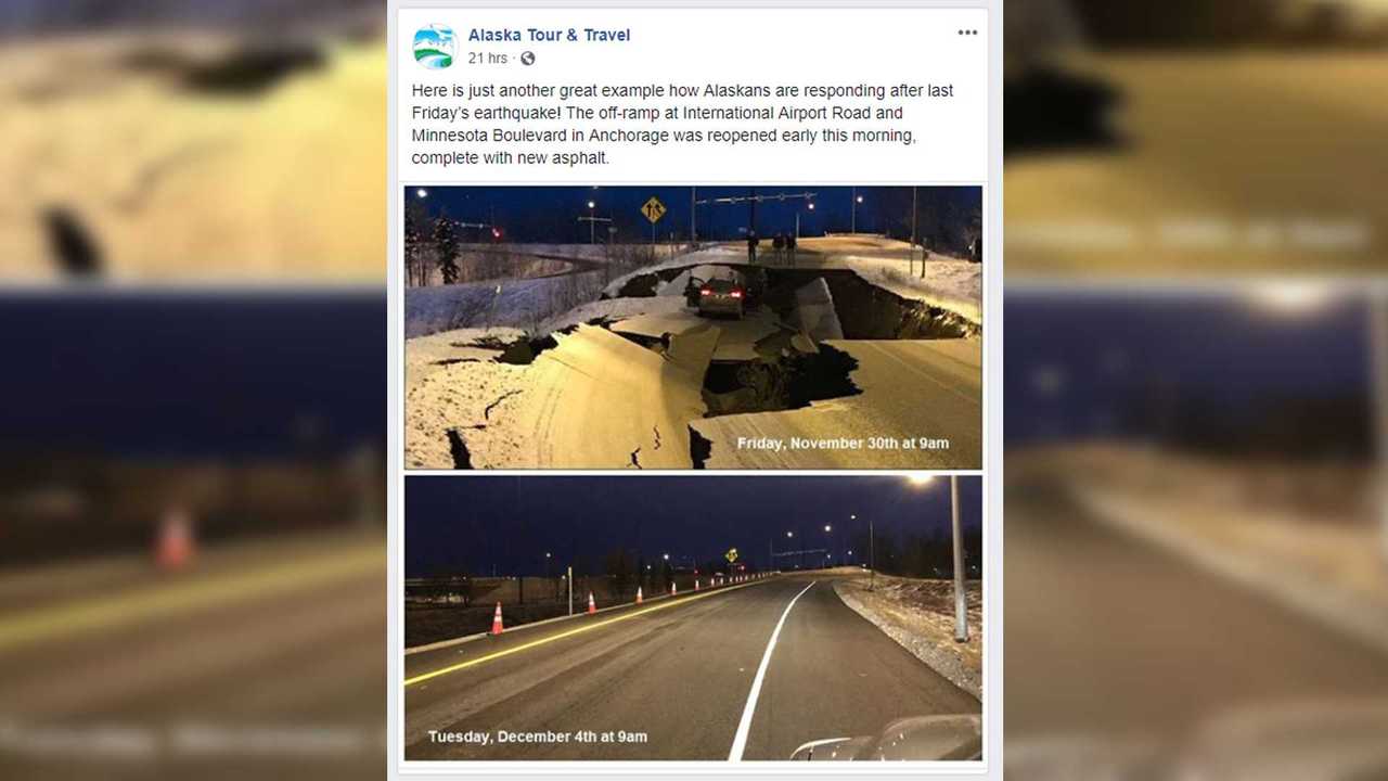 Alaska Earthquake Road Repair