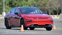 Xpeng P7 on the track