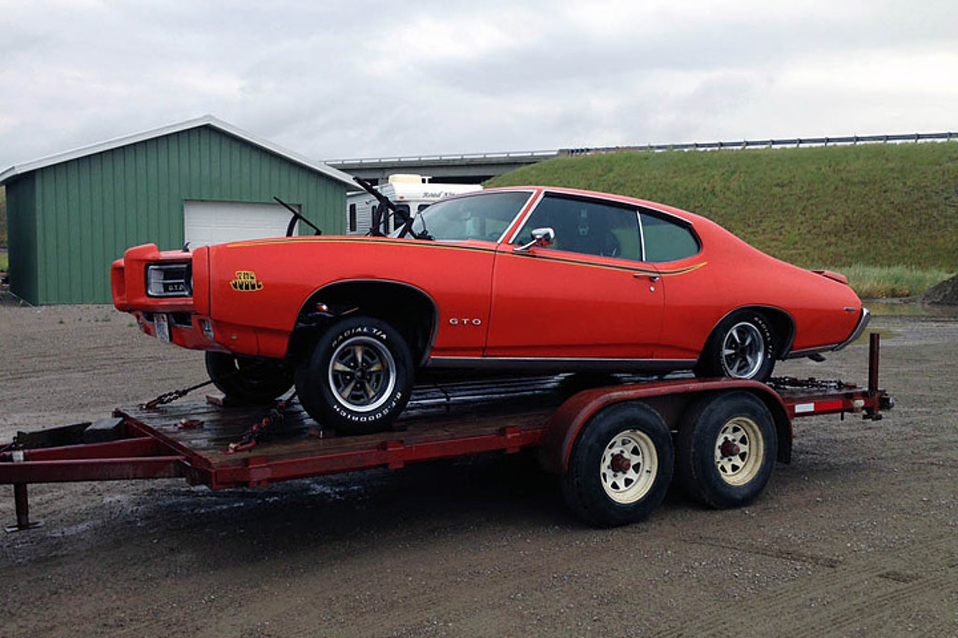 pontiac gto with a tree growing out of it gets a second chance