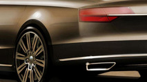 2014 Audi A8 facelift official design sketch 16.08.2013