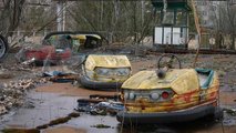 Auto-tamponneuses abandonnées à Pripyat (catastrophe de Tchenobyl)