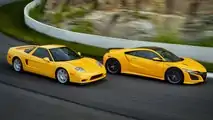 2020 Acura NSX Indy Yellow Pearl and original NSX Spa Yellow