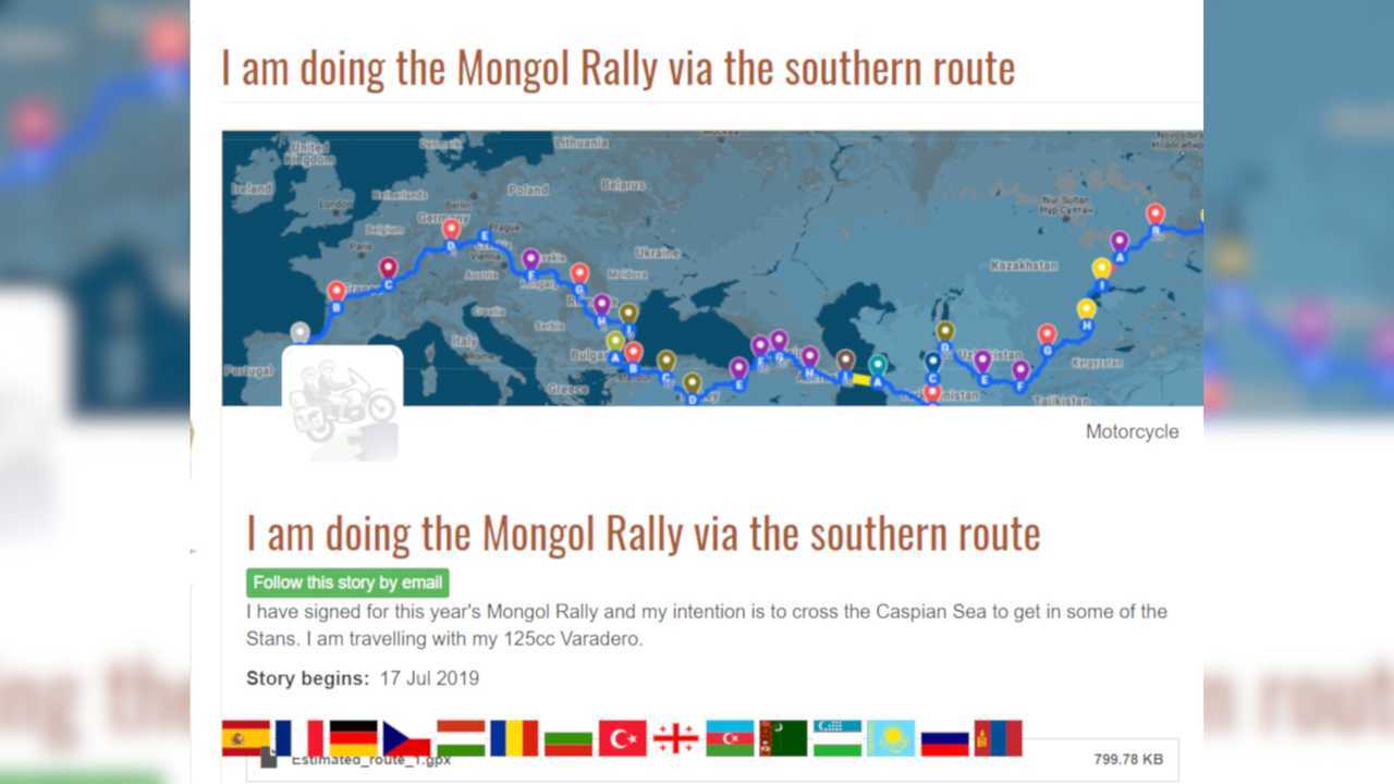 El Condor Loco XL125V Mongol Rally Attempt