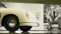 Porsche 356/2 Gmünd Cabriolet with Ferry Porsche in the back