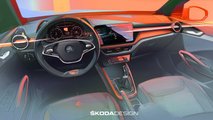 Skoda Fabia 2021 bozzetto interni