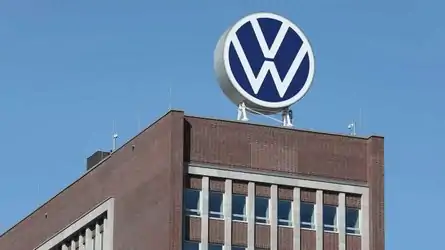 VW logo at Wolfsburg plant (image source: VW)