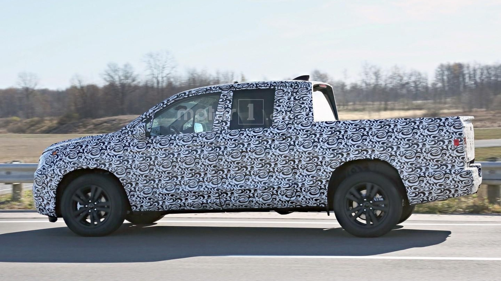 2017 Honda Ridgeline Spied With Swirly Camo Hiding Conventional C Pillar
