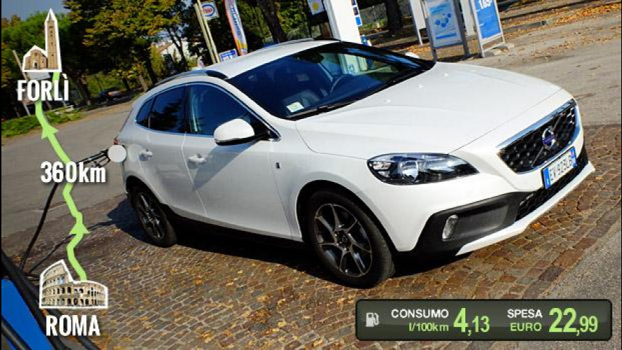 Volvo V40 Cross Country D2, la prova dei consumi reali