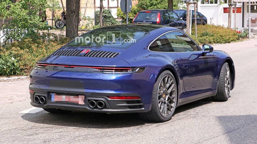 2019 Porsche 911 Kamuflajsız Casus Fotoğraflar