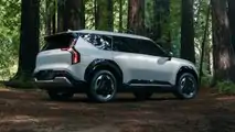 2024 Kia EV9 in US specification exterior rear three-quarter view