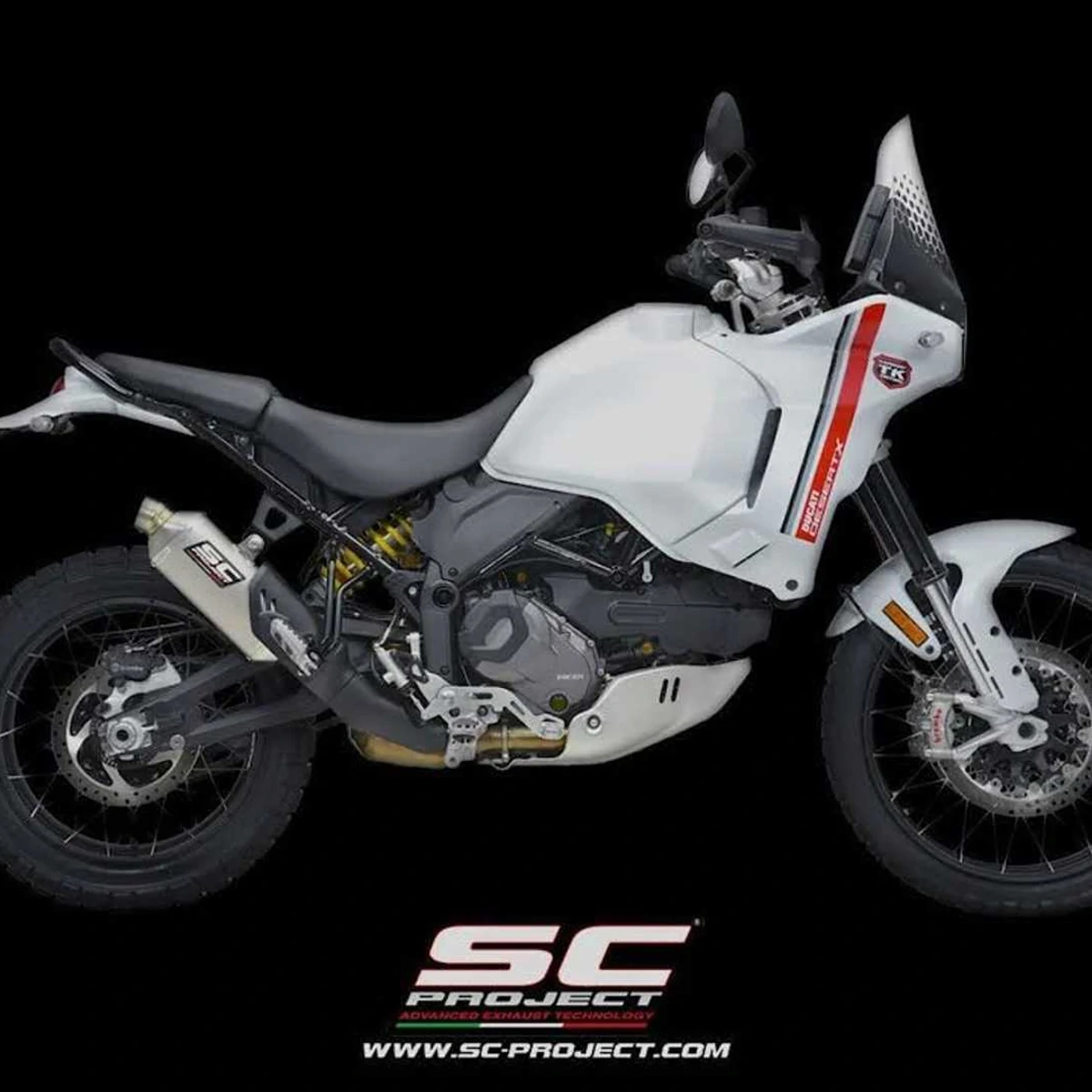 SC-Project Debuts Rally Raid Muffler For Ducati DesertX