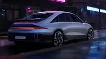 Hyundai Ioniq 6 Design Debut Rear Purple City