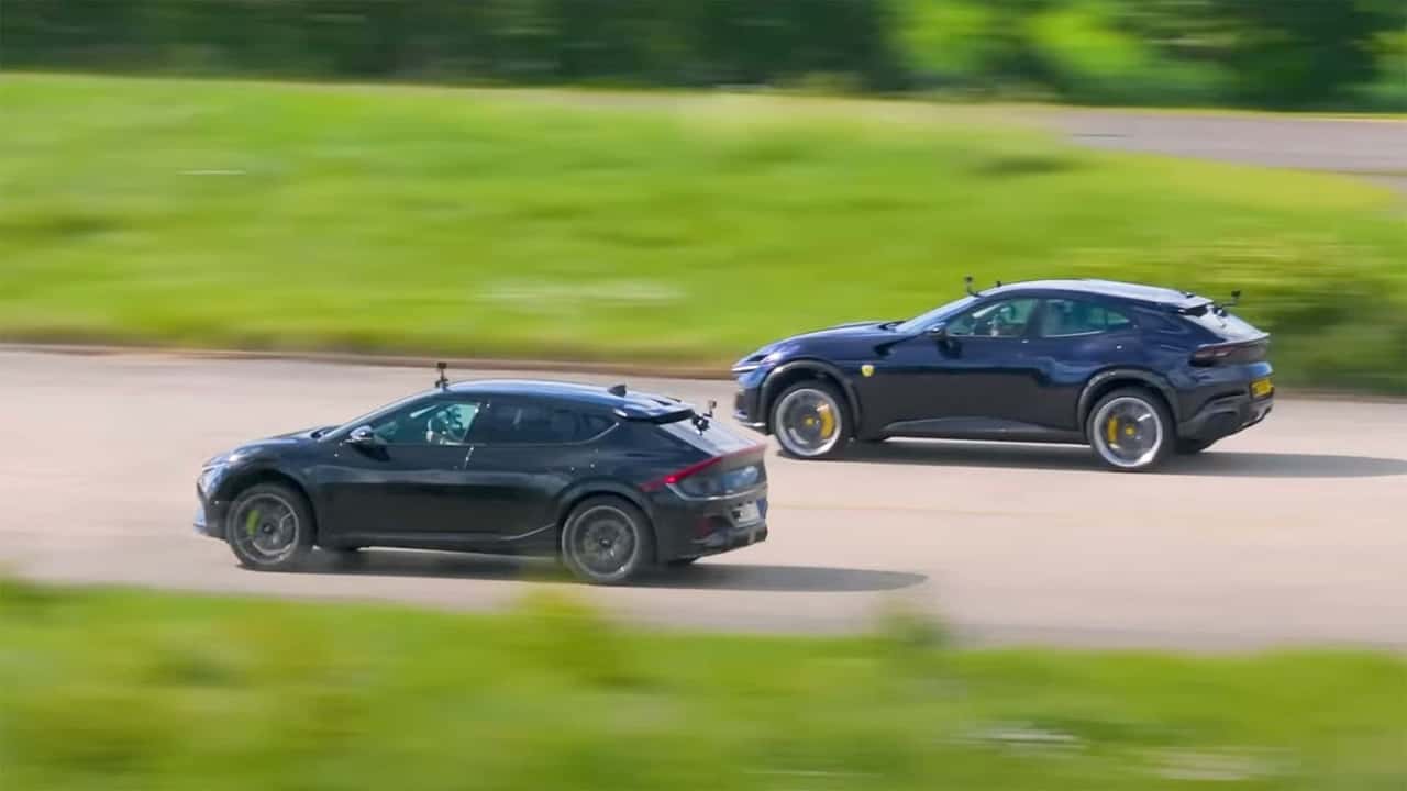 Kia EV6 GT im Sprint-Duell gegen Ferrari Purosangue 