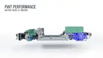 Plattform der neuen Alpine A110 (Zweisitzer): Die vordere Batterie liegt leicht gekippt knapp hinter der Vorderachse, die hintere über den Motoren