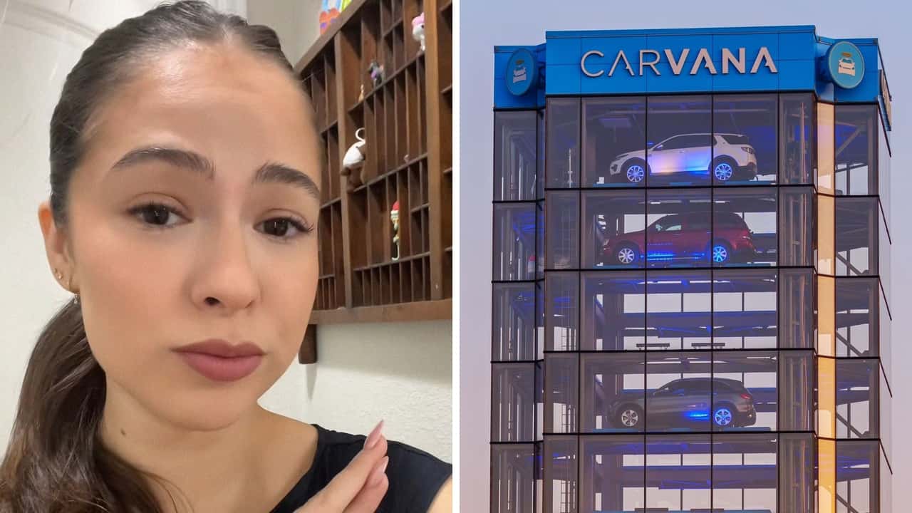 Woman buys car from Carvana vending machine..jpg