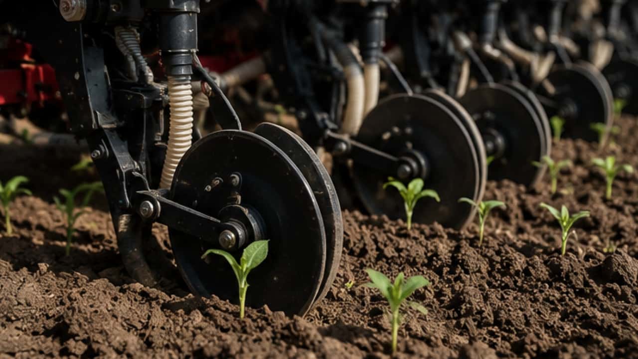 Attrezzature, taratura e integrazione con lavorazioni conservative per distribuire geoinsetticidi in banda lungo la fila colturale in modo preciso e sicuro