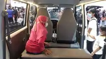 Interior del Minicab MiEV descastrado