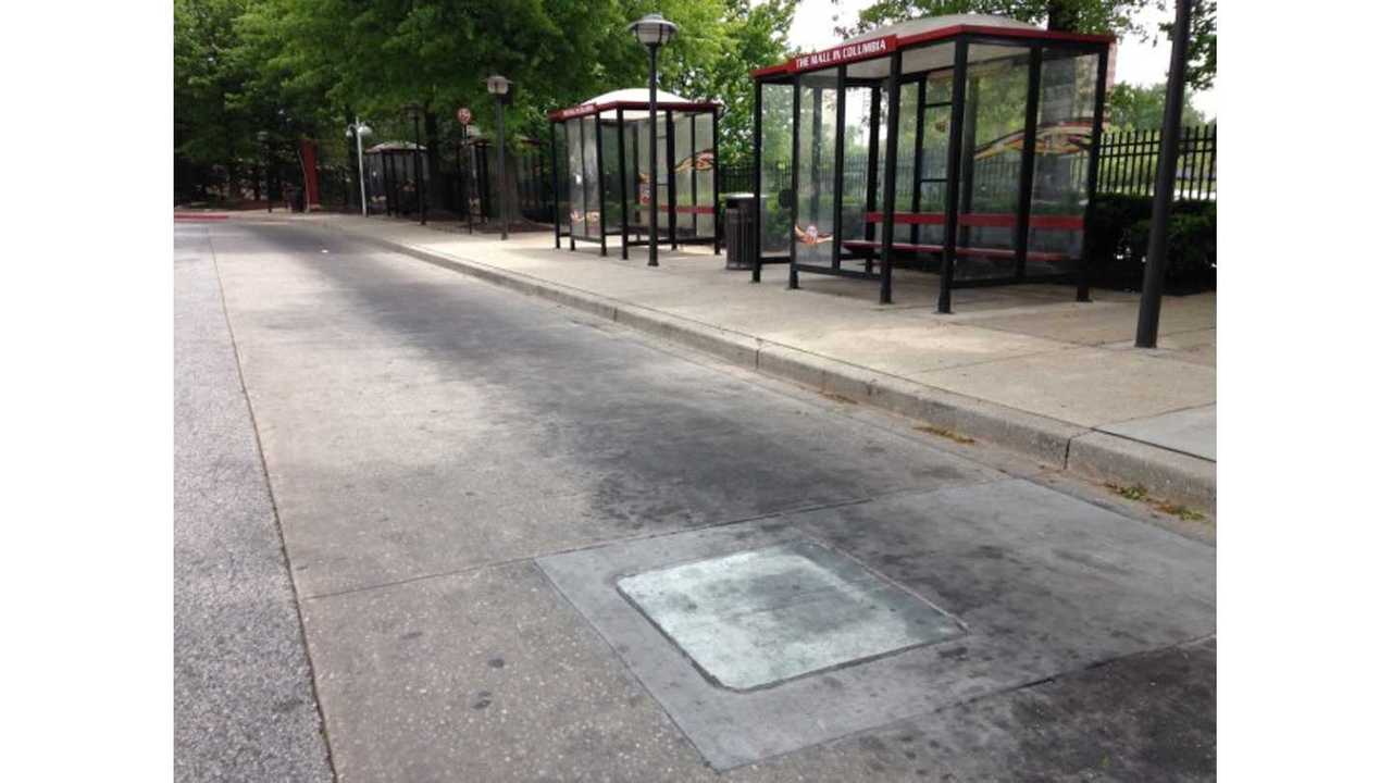 50 kW wireless charging station at The Mall in Columbia (source: <a href=