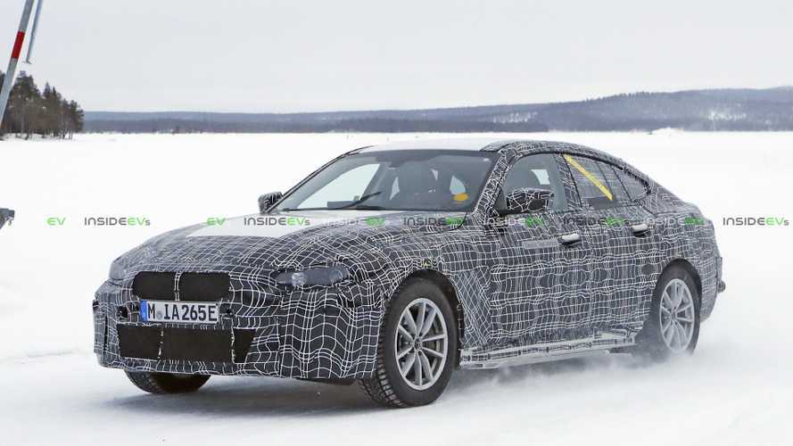 BMW i4 Spy Shots Capture Long-Range Electric Sedan In The Snow