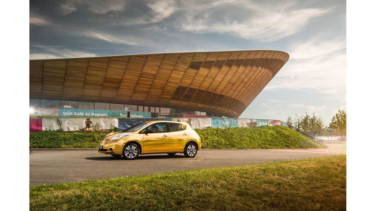 Golden Nissan LEAF