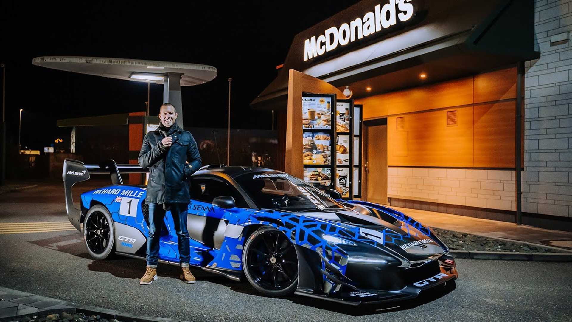 Watch McLaren Senna GTR Roll Through McDonald’s DriveThru