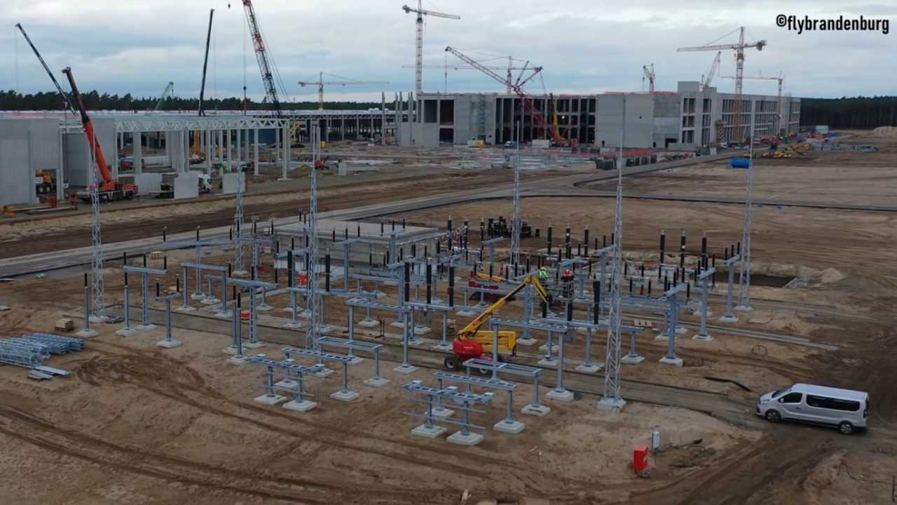 Tesla Giga Berlin - Switchyard - October 9, 2020 (source: flybrandenburg)