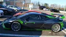 2021 Lamborghini Huracan STO espionne près de Modène