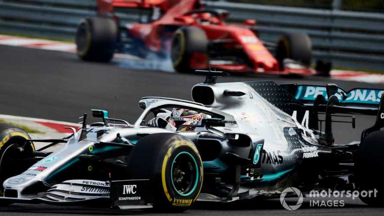Lewis Hamilton leads Charles Leclerc at Hungarian GP 2019