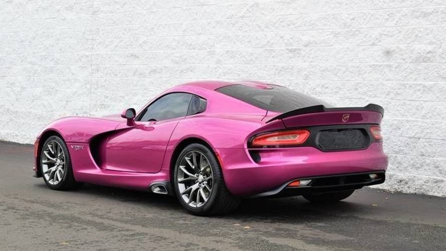 Dodge Viper Wears Factory Metallic Pink Paint Ing For 155k 2017 Dodge Viper Metallic Pink