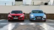 Essai comparatif - Hyundai i30 N / Honda Civic Type R (2017)