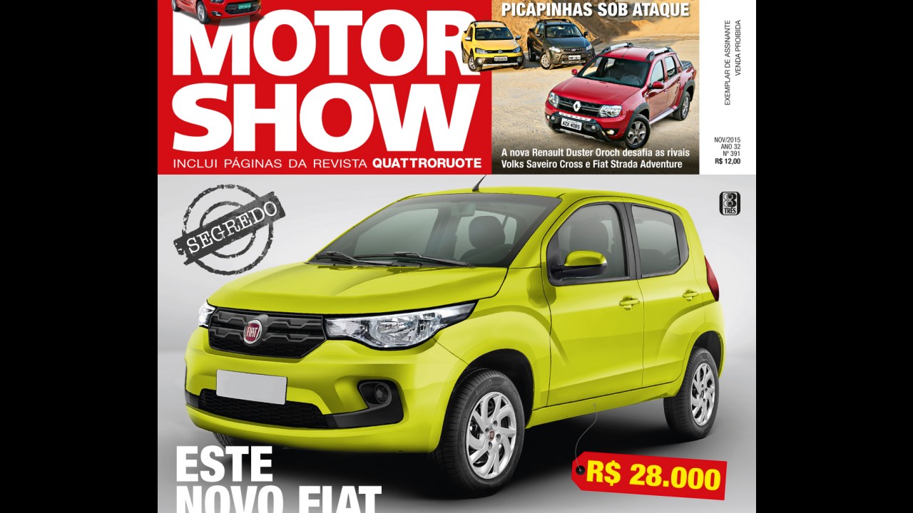 Flagra! Novo compacto da Fiat (X1H) terá porte do velho Mille