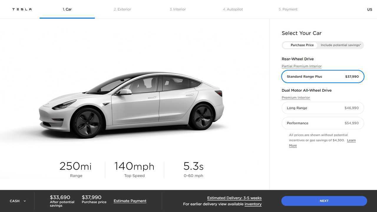 Tesla - preços