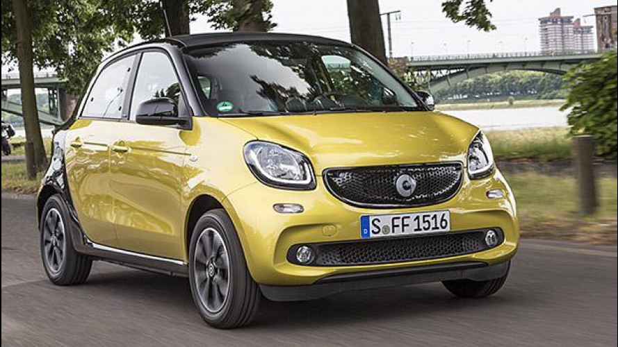 smart forfour automatica, promossa su strada