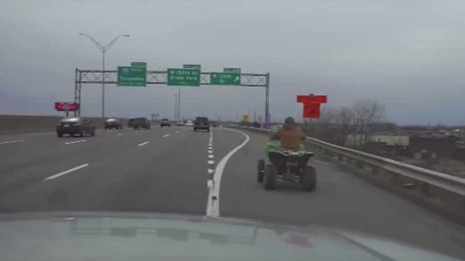 Watch ATV Driver Give Statie The Slip During Highway Chase