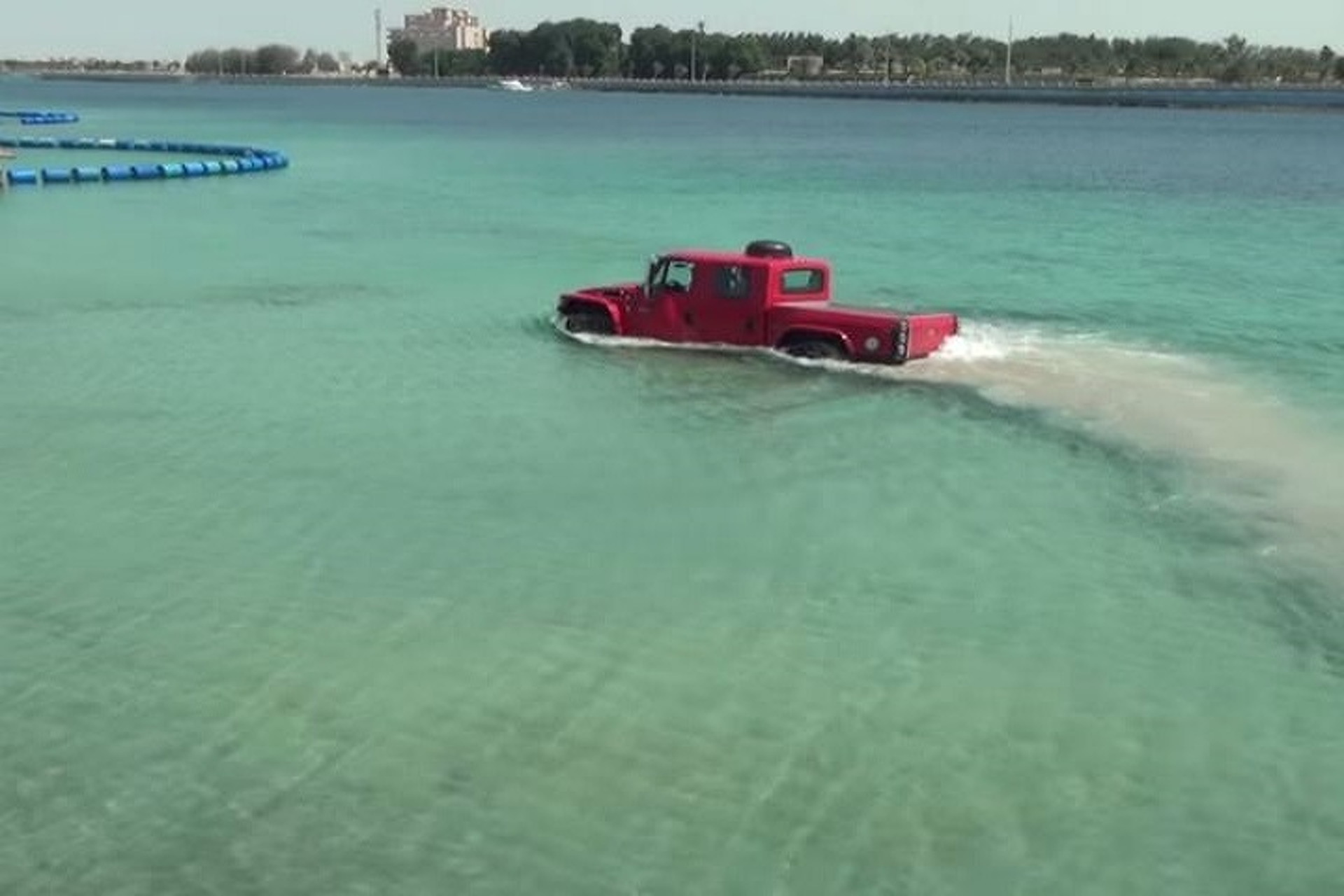 Watch This Tough Truck Drive into the Ocean Intentionally