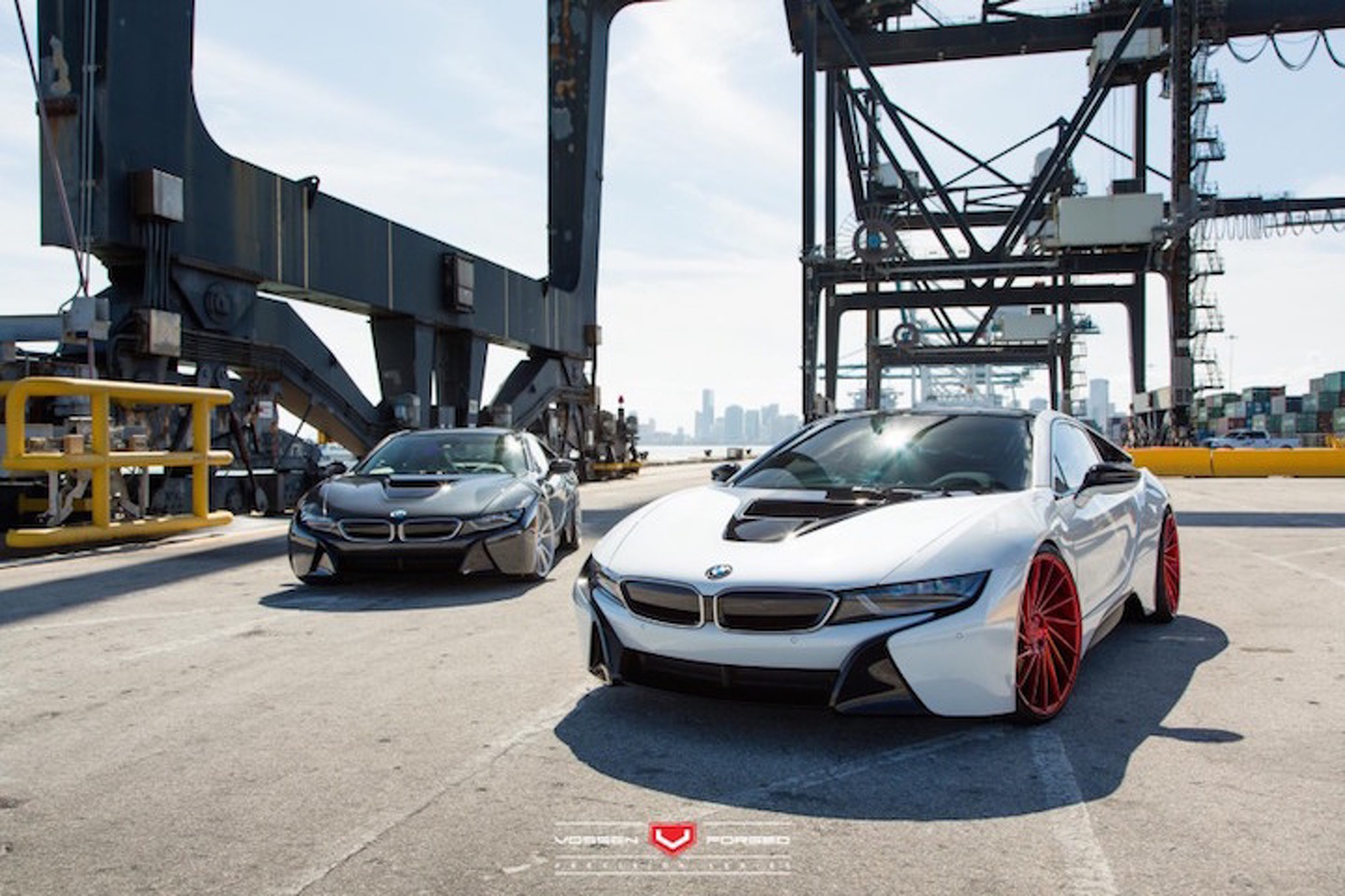 Watch Vossen’s BMW i8 Duo Take Over the Port of Miami