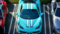 Ferrari 458 Speciale with Tiffany Blue paint