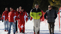 Fernando Alonso, Felipe Massa, Luca di Montezemolo at Wrooom 2012 in Madonna di Campiglio 12.01.2012