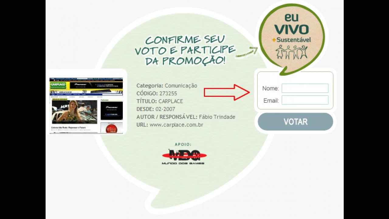Vote no CARPLACE no Prêmio TopBlog