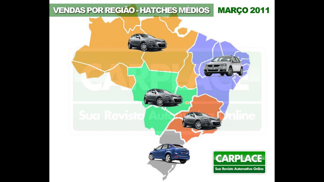 Brasil, março de 2011: Veja os modelos mais vendidos em cada região