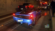 Ferrari, Lamborghini crash, Vancouver