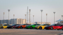 Colorful BMW i8s at Yas Marina Circuit