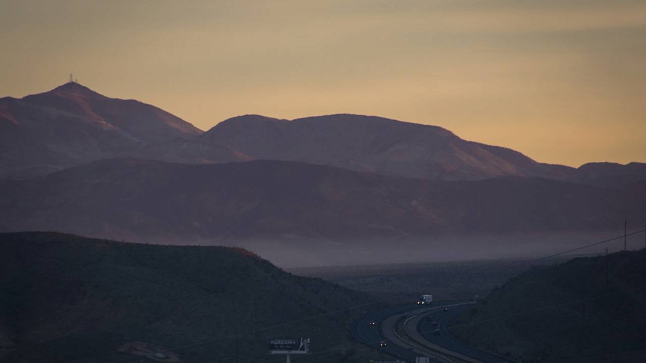 Dawn in Barstow, California.