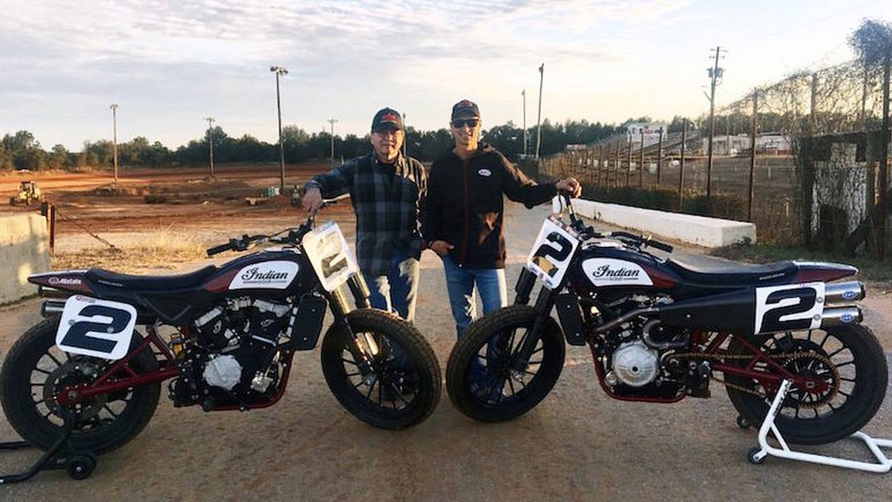 Kenny Coolbeth Jr. (right) with his mechanic Dave Atherton (left)
