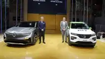 Renault Megane eVision (left) and Dacia Spring Electric (right)
